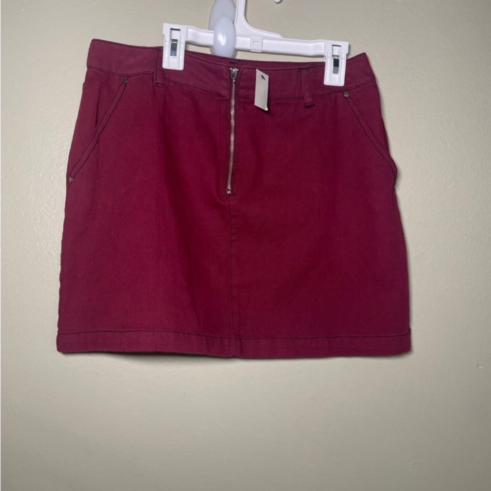 Burgundy Mini Skirt Size S dark academia indie hippie